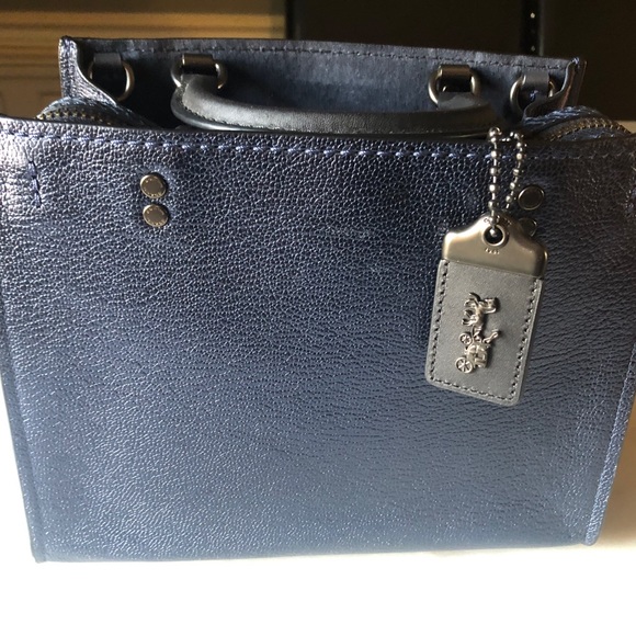 💎 Gorgeous Coach Snakeskin Metallic Rogue 25 - Picture 3 of 13